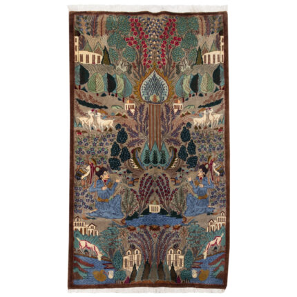 Luxurious Kashmar Wool Rug - Hand-Knotted 2.5m Multicolour Beauty
