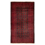 Luxurious Hand-Knotted Baloch Wool Rug - Navy 2x2m
