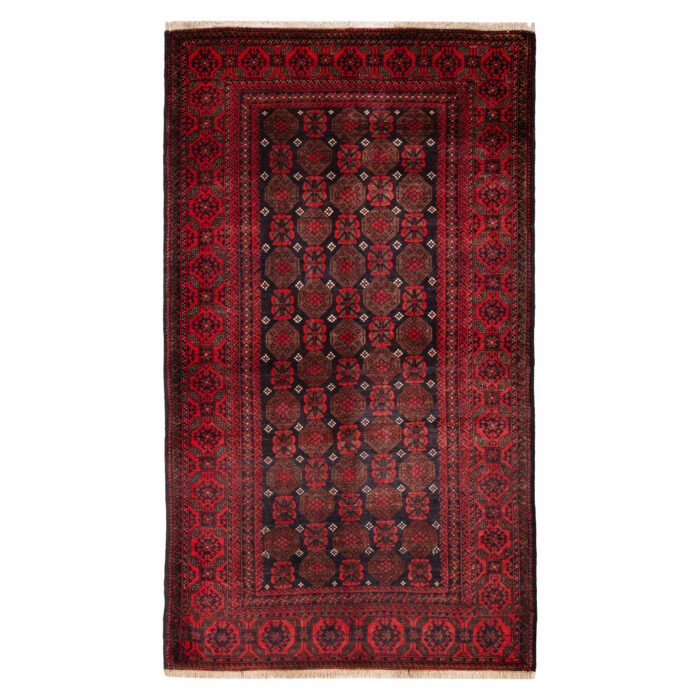 Luxurious Hand-Knotted Baloch Wool Rug - Navy 2x2m