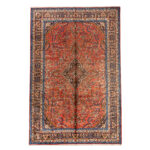 Luxurious Six-Meter Hand-Knotted Wool Rug - Mehraban Model