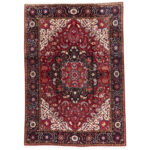Luxurious Thirteen-Meter Hand-Knotted Persian Wool Rug in Lac Dye