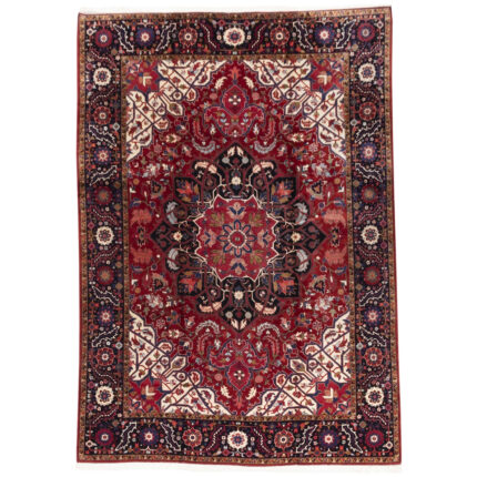 Luxurious Thirteen-Meter Hand-Knotted Persian Wool Rug in Lac Dye
