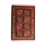 Luxurious 2m Hand-Knotted Bakhtiari Clay Wool Rug - Red