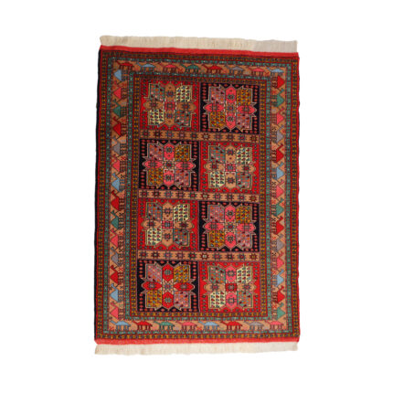 Luxurious 2m Hand-Knotted Bakhtiari Clay Wool Rug - Red