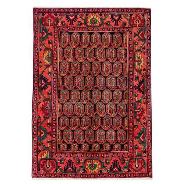 Luxurious Borujerd Hand-Knotted Rug - Navy Two and a Half Meter Masterpiece