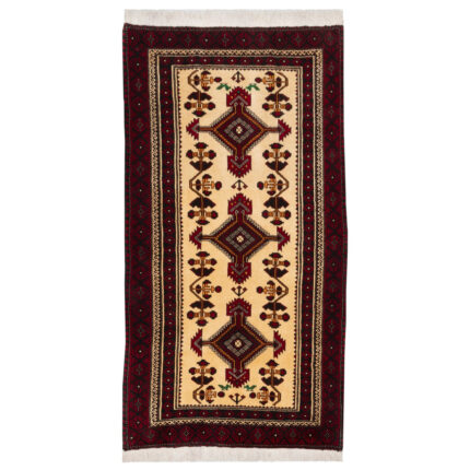 Luxurious Kashmar Wool Persian Hand-Knotted Rug in Cream | 1.6m2