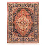 Luxurious Five-Meter Tabriz Wool Hand-Knotted Rug