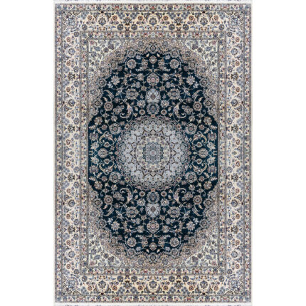 Luxurious 6 Meter Hand-Knotted Silk and Fleece Rug - Nain Nayin 6la