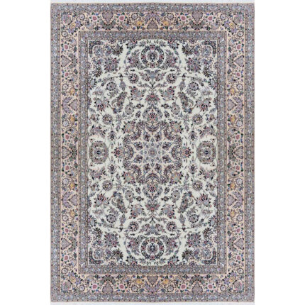 Luxurious 6.5m Hand-Knotted Nain Silk Rug - Exquisite Elegance
