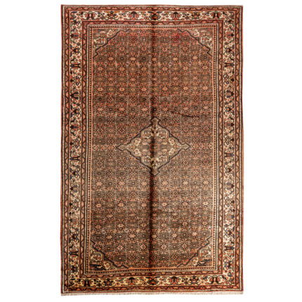 Luxurious 6.5m Hand-Knotted Hossein Abad Rug - Hamadan Wool