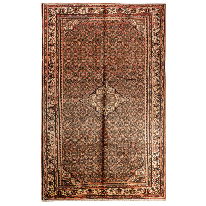 Luxurious 6.5m Hand-Knotted Hossein Abad Rug - Hamadan Wool