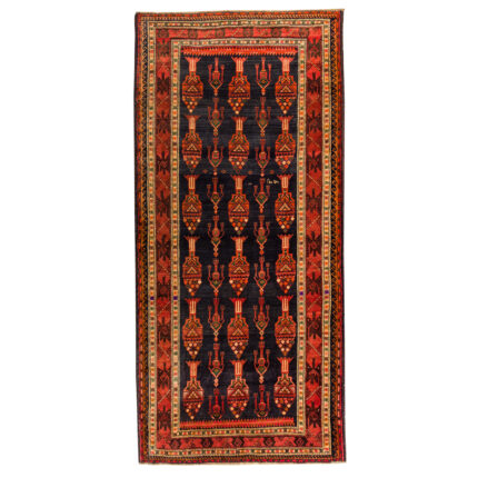 Luxurious 3m Hand-Knotted Wool Rug from Balochistan