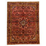Luxurious Four-Meter Hand-Knotted Hamedan Wool Rug