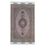 Luxurious Tabriz Hand-Knotted Wool Rug - One Meter Square