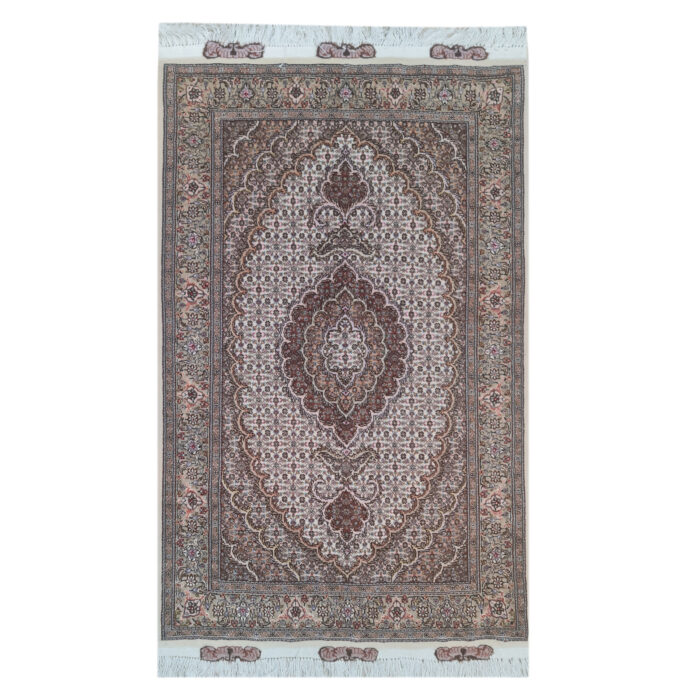 Luxurious Tabriz Hand-Knotted Wool Rug - One Meter Square