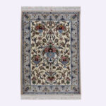 Luxurious Isfahan Silk Hand-Knotted Rug - Exquisite One Meter Size