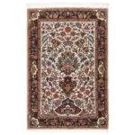 Luxurious Persian Silk and Fleece Hand-Knotted Rug from Qom