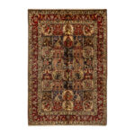 Luxurious 6.5m Hand-Knotted Bakhtiar Rug in Natural Wool
