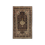 Exquisite Bijar Hand-Knotted Wool Rug | Antique Navy Design
