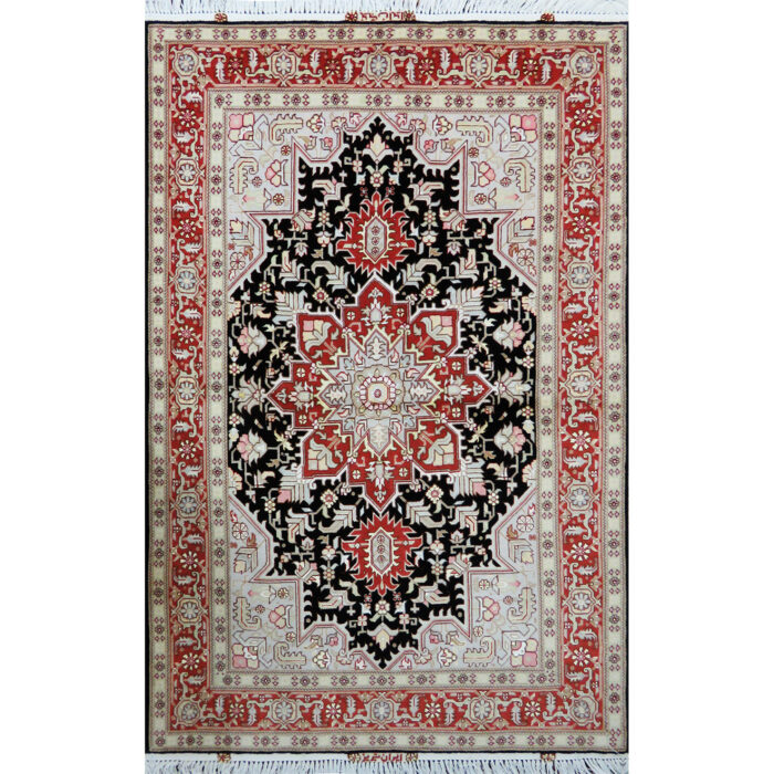 Luxurious Harris Tabriz Silk and Fleece Hand-Knotted Rug - 1.60 m2