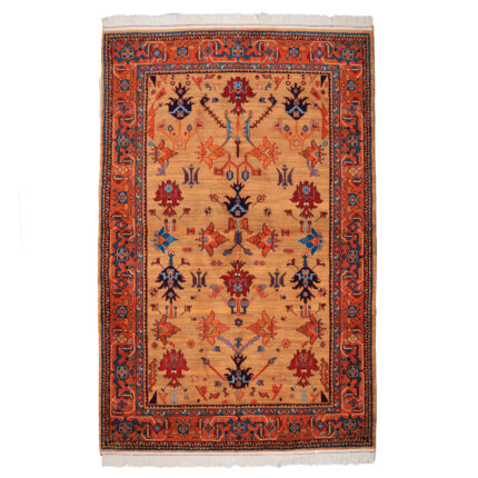 Luxurious Five-Meter Hand-Knotted Vagira Wool Rug from Isfahan