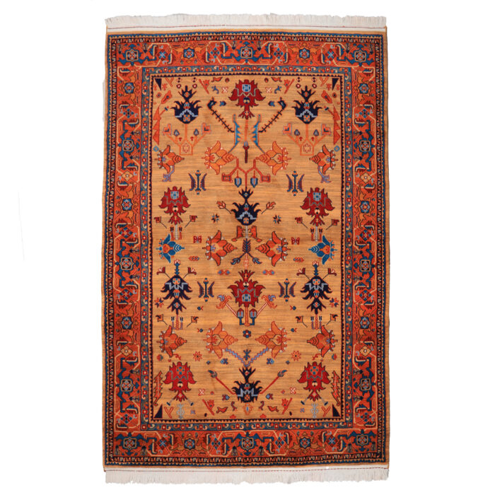 Luxurious Five-Meter Hand-Knotted Vagira Wool Rug from Isfahan