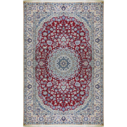 Luxurious Nain Silk and Fleece Hand-Knotted Rug - 2.60m2