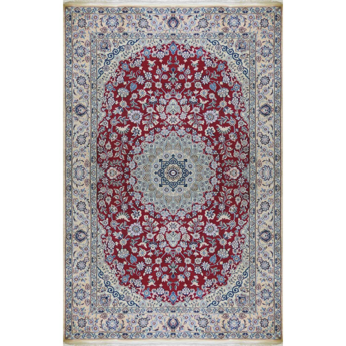 Luxurious Nain Silk and Fleece Hand-Knotted Rug - 2.60m2