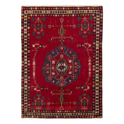 Luxurious Four-Meter Hand-Knotted Sirjan Map Design Rug