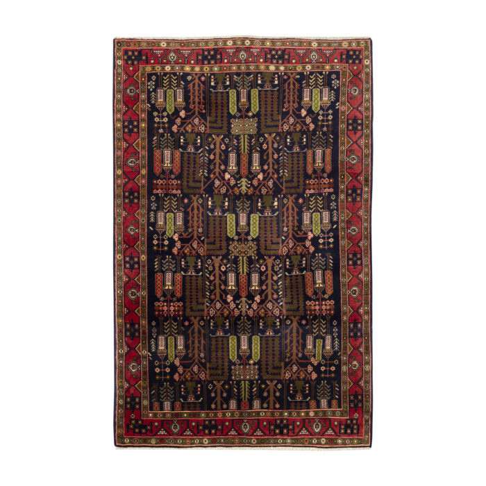 Luxurious Kermanshah Hand-Knotted Rug - 3.67m2 Navy Wool