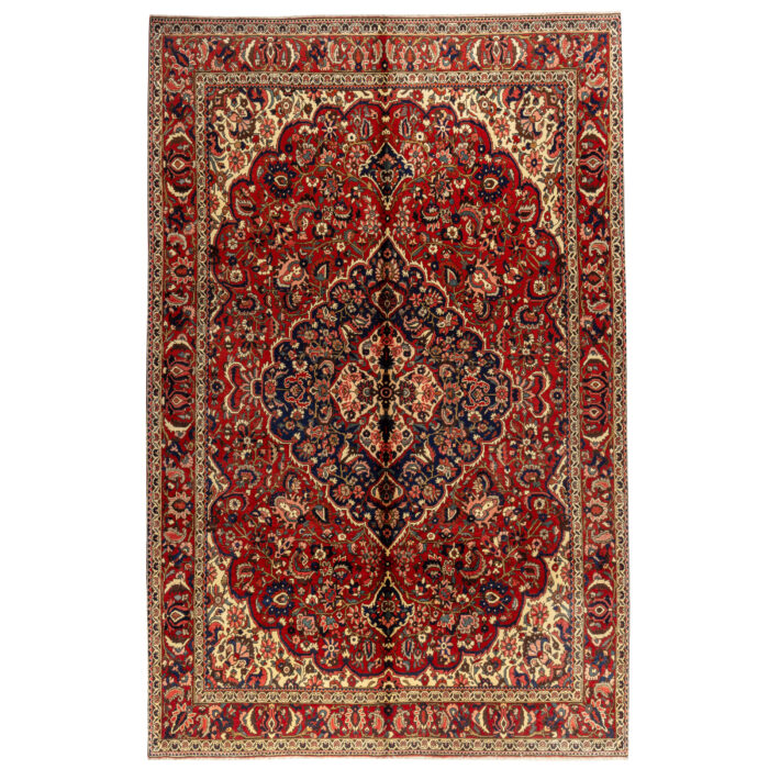 Luxurious Six-Meter Hand-Knotted Bakhtiar Rug - Hand-Spun Wool