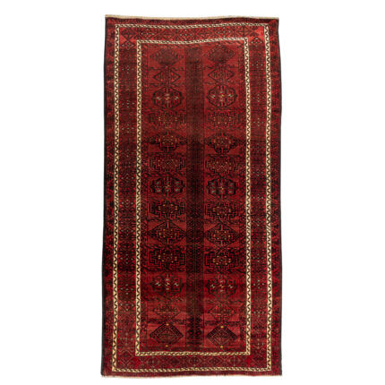 Luxurious Three-Meter Hand-Knotted Balochistan Wool Rug