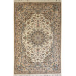 Luxurious Nain Design Hand-Knotted Silk Rug - 4m2 Cream Masterpiece