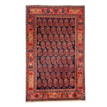 Luxury Borujerd Hand-Knotted Rug - Exquisite 3m Wool Navy Rug