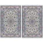 Luxurious Nain Silk and Fleece Hand-Knotted Rug Set - 7m2