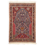 Luxurious Persian Hand-Knotted Rug from Shiraz in Blue - 0.95m2