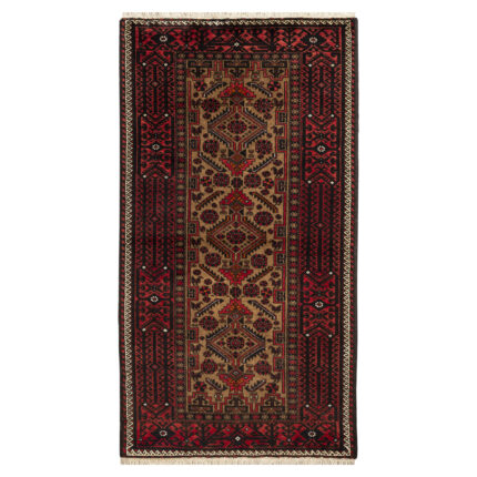 Luxurious Hand-Knotted Baloch Wool Rug - Cream 1.5m