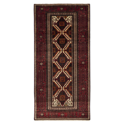 Luxurious Hand-Knotted Wool Rug from Balochistan | Navy Blue