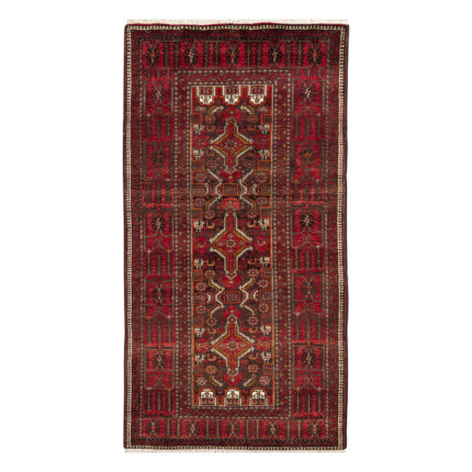 Luxurious Hand-Knotted Wool Rug from Balochistan