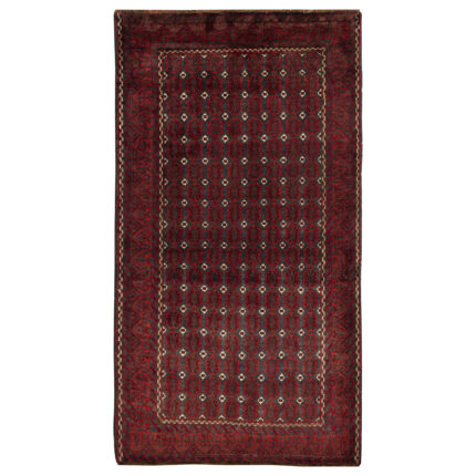 Luxurious Two-Meter Hand-Knotted Wool Rug from Balochistan