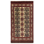 Luxurious Hand-Knotted Baloch Wool Rug - Cream 1.57m2