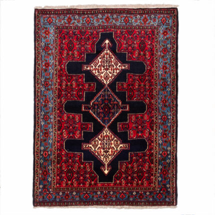 Luxurious Sanandaj Hand-Knotted Wool Rug - 1.92m2
