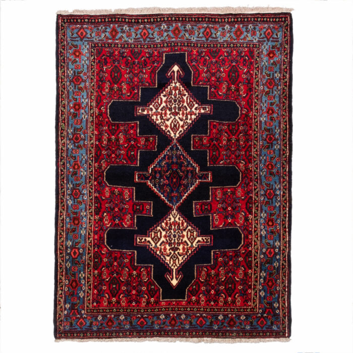 Luxurious Sanandaj Hand-Knotted Wool Rug - 1.92m2