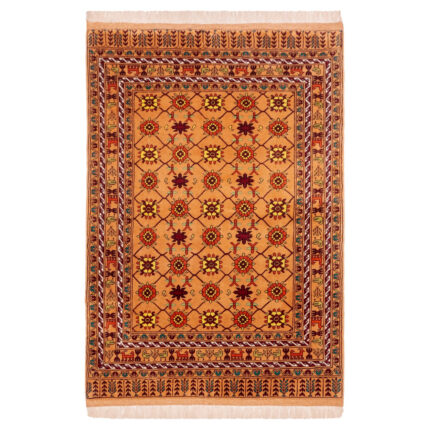 Luxurious Turkmen Tribal Weave 2.67m² Wool Hand-Knotted Rug