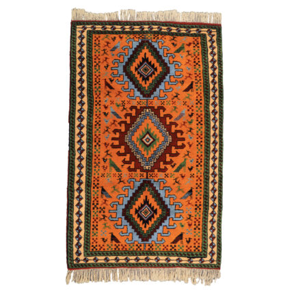 Luxurious Two-Meter Hand-Knotted Khorasan Wool Rug - Exquisite Elegance