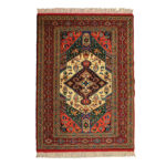 Luxurious Two-Meter Hand-Knotted Qashqai Rug from Khorasan