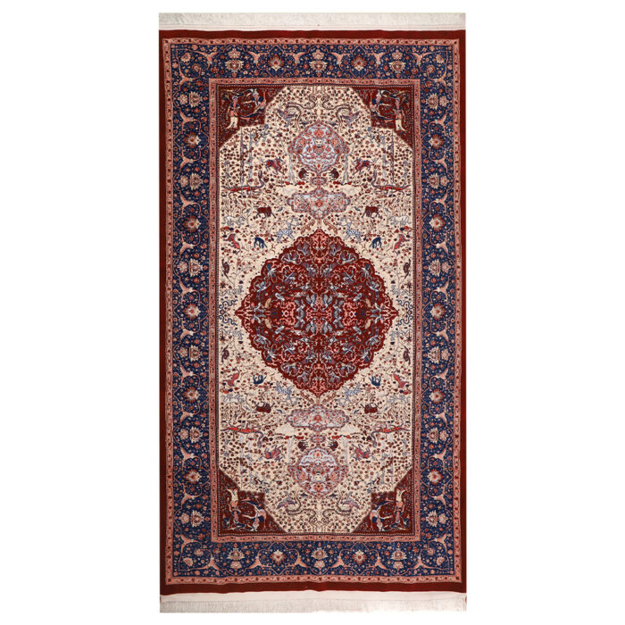 Luxurious 5m Hand-Knotted Coronation Design Rug from Isfahan