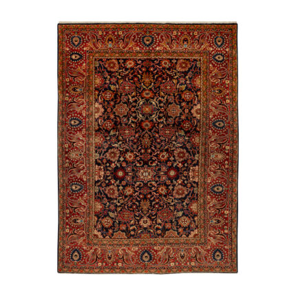 Luxurious Seven-Meter Hand-Knotted Rug in Nanj Malair Design
