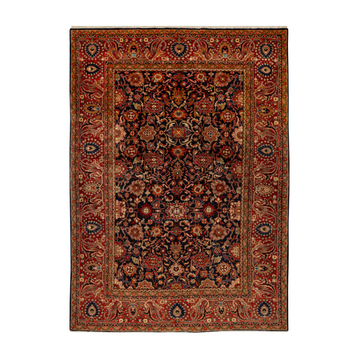 Luxurious Seven-Meter Hand-Knotted Rug in Nanj Malair Design