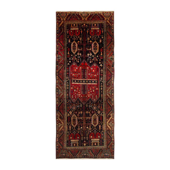 Luxurious Hand-Knotted Kurdish Design Wool Rug - 5m